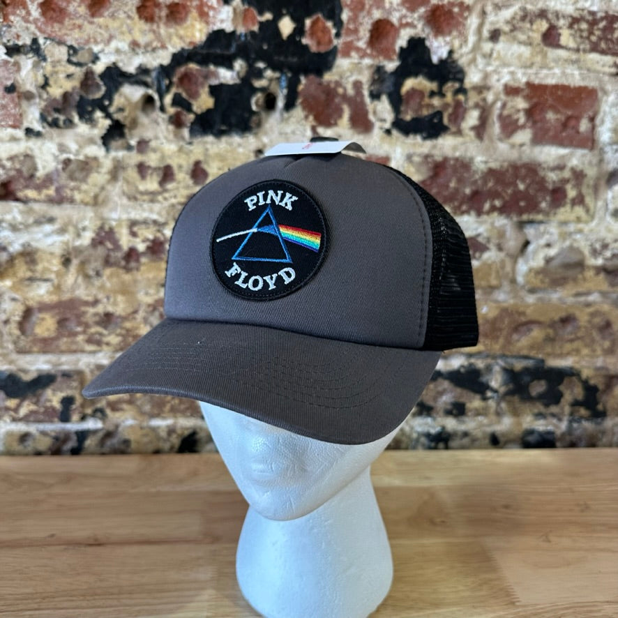 Lucky Brand Pink Floyd Dark Side of the Moon Trucker Hat Grey Black Snapback New
