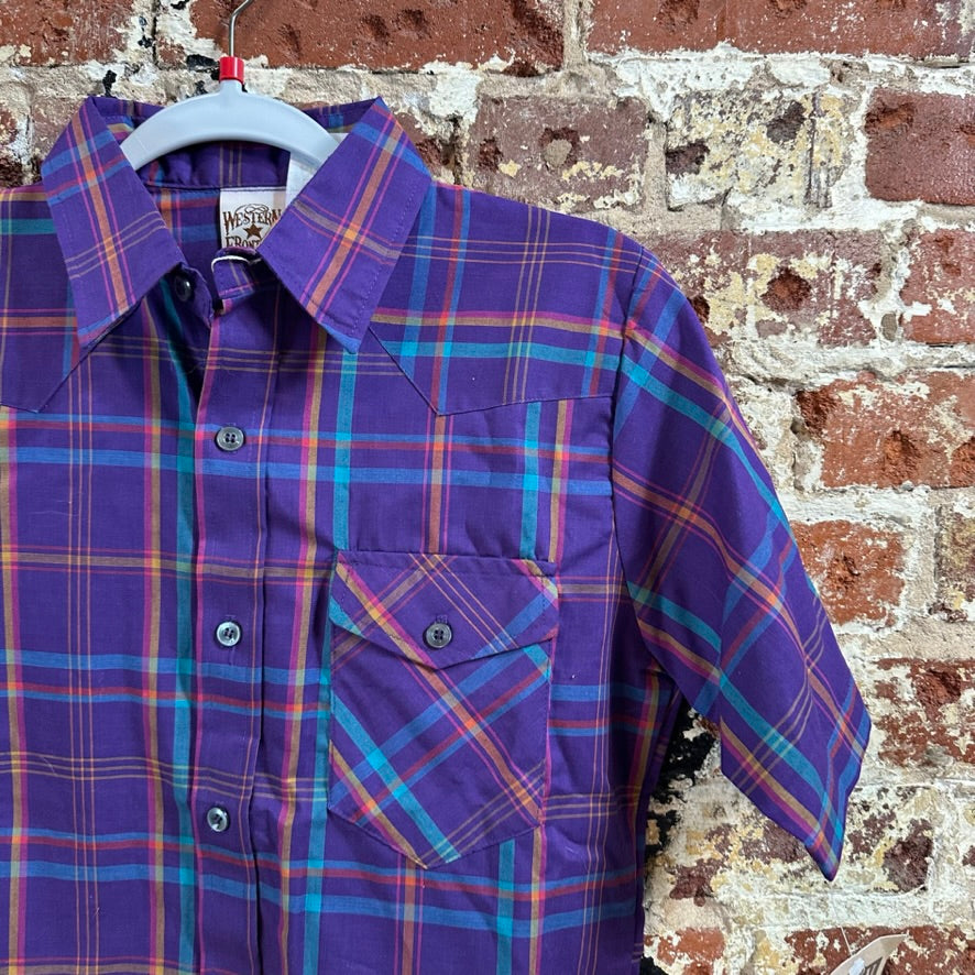 VTG Western Frontier Boys Large Western Shirt NEW