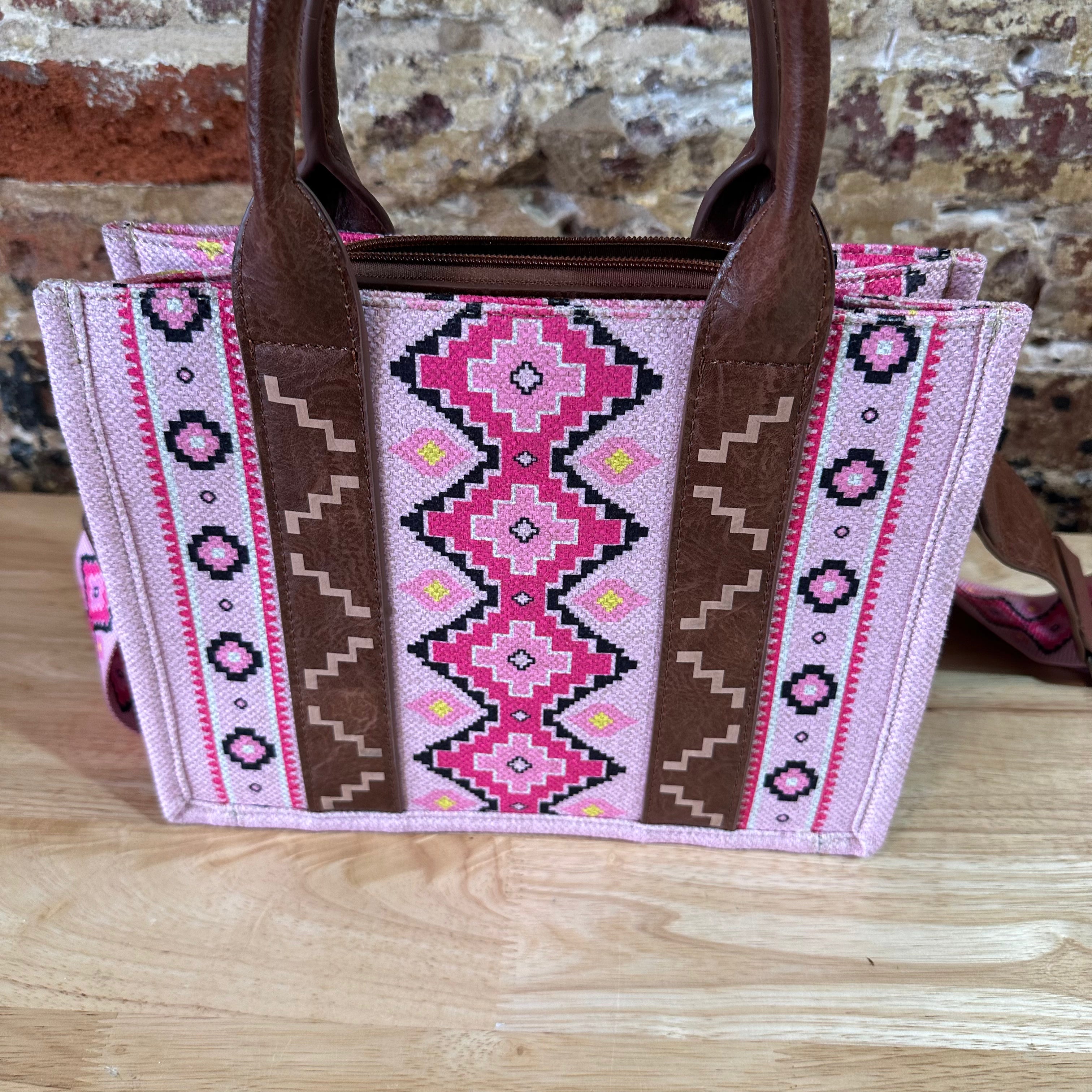 Wrangler Western Pink Aztec Handbag NEW