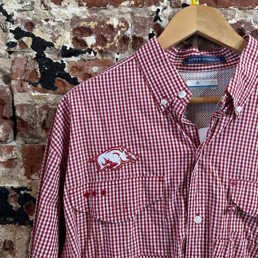 Columbia PFG Men's Medium Arkansas HOGS Shirt