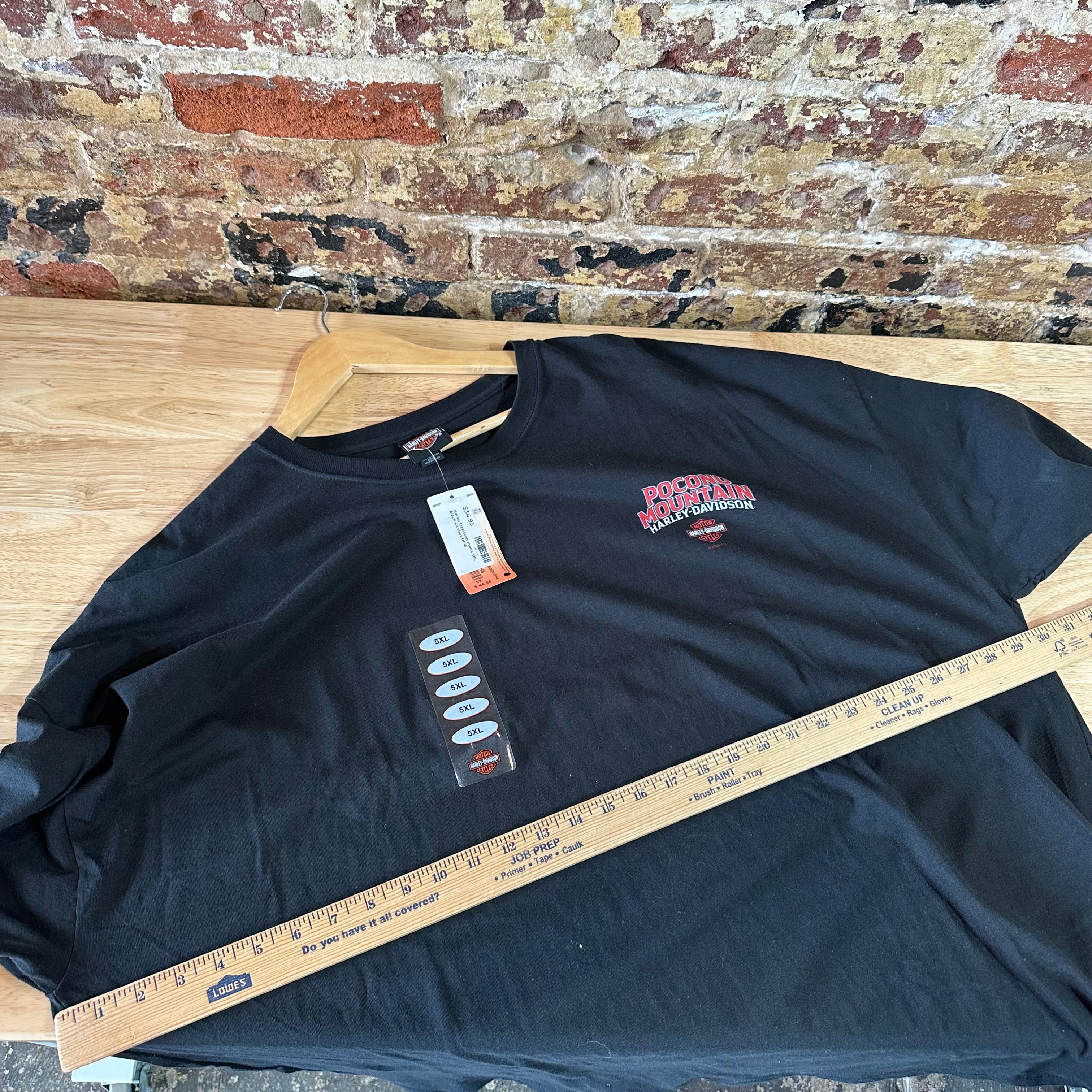Harley Davidson Men's 5XL Short Sleeve Black T-Shirt NEW
