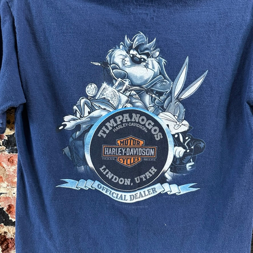 Harley Davidson Short Sleeve Boys Large Blue T-shirt