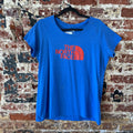 The North Face Top T-shirt Women's XL Slim Fit Short Sleeve Blue
