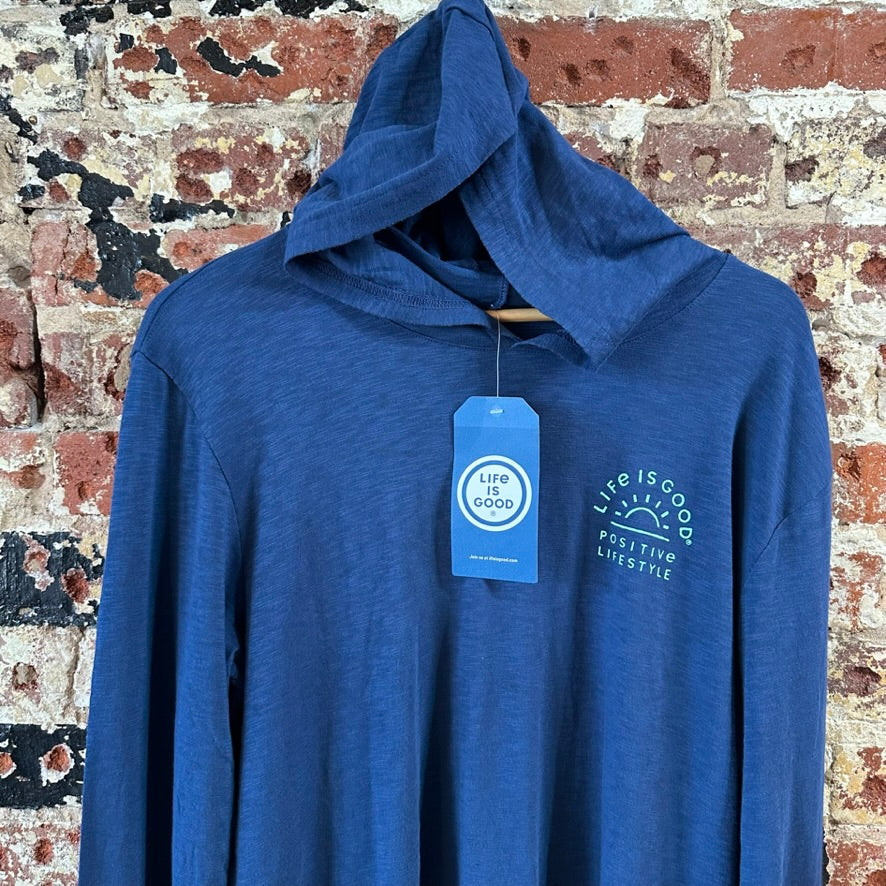 Life is Good Medium L/S Blue T-Shirt NEW