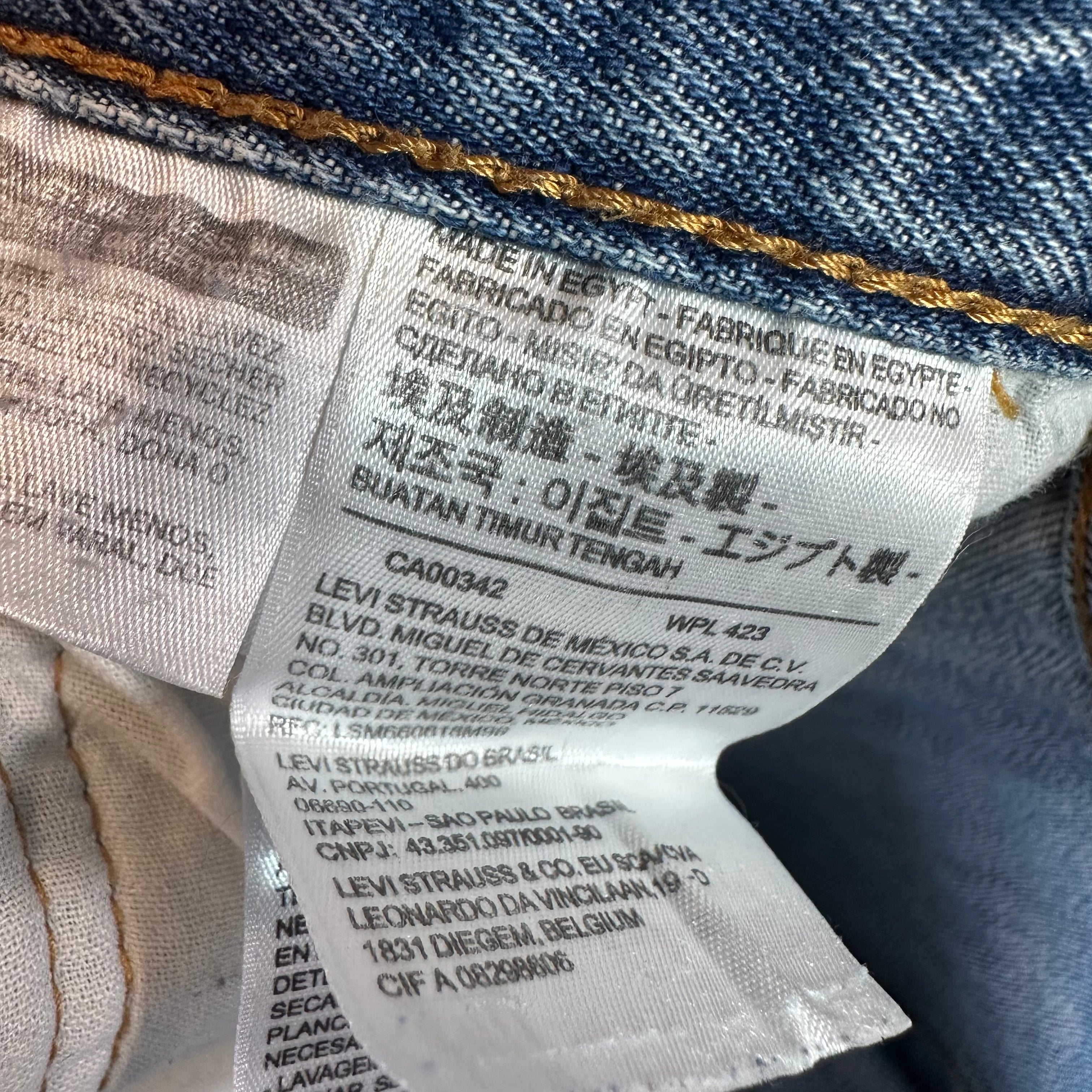 Levi's 501 Mens 34x32 Blue Jeans