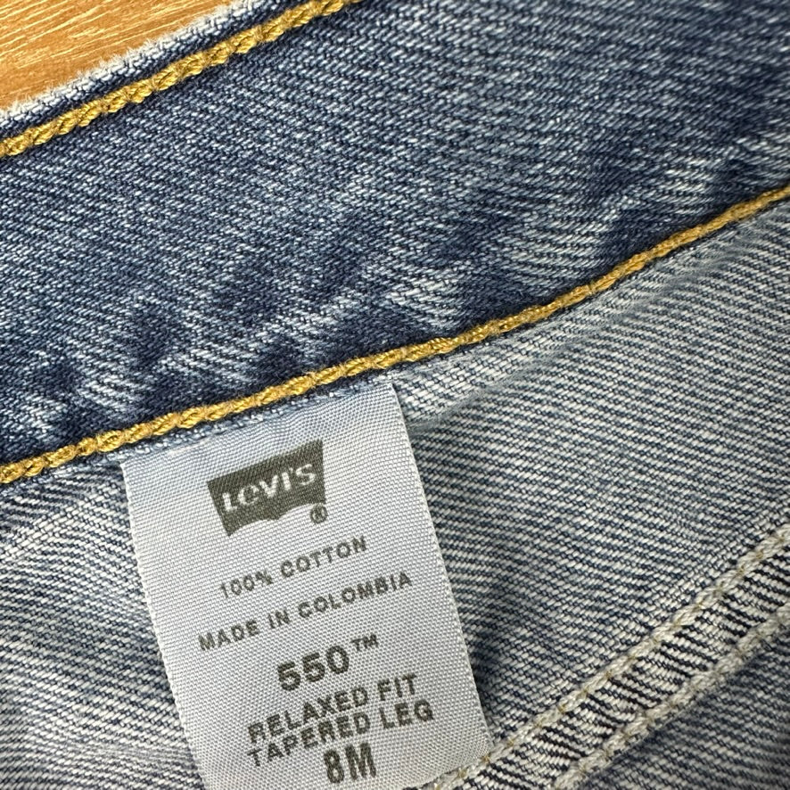 Levi's Cut Off Denim Blue Jean Shorts Womens 8 Distressed - 28x4"