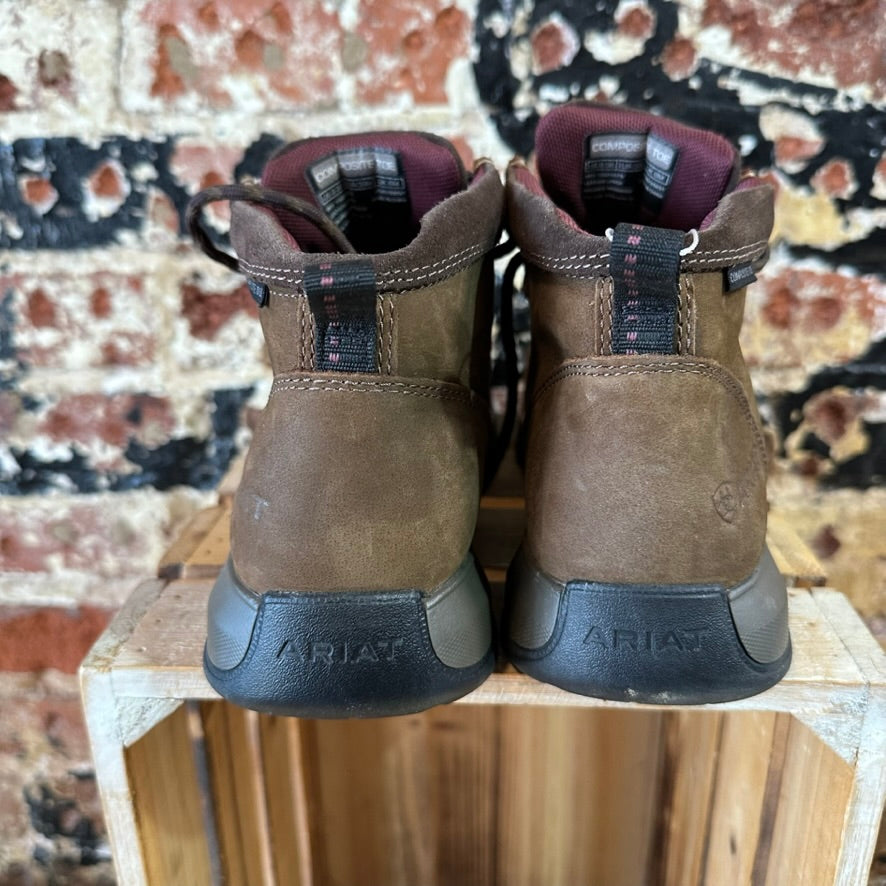 Ariat Womens Work Boots Size 8.5 B Brown Lace Up
