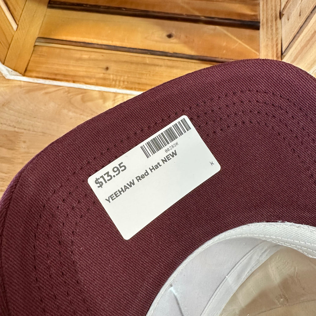 YEEHAW Hat Burgundy NEW