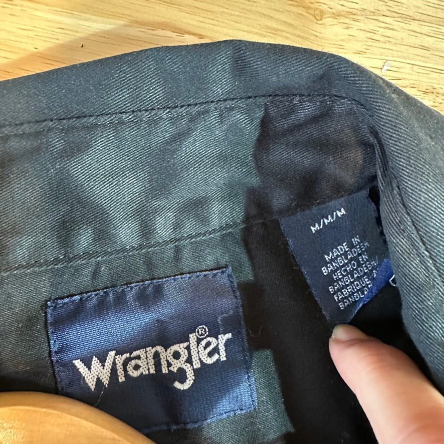 Wrangler Men's Medium Black Western Shirt