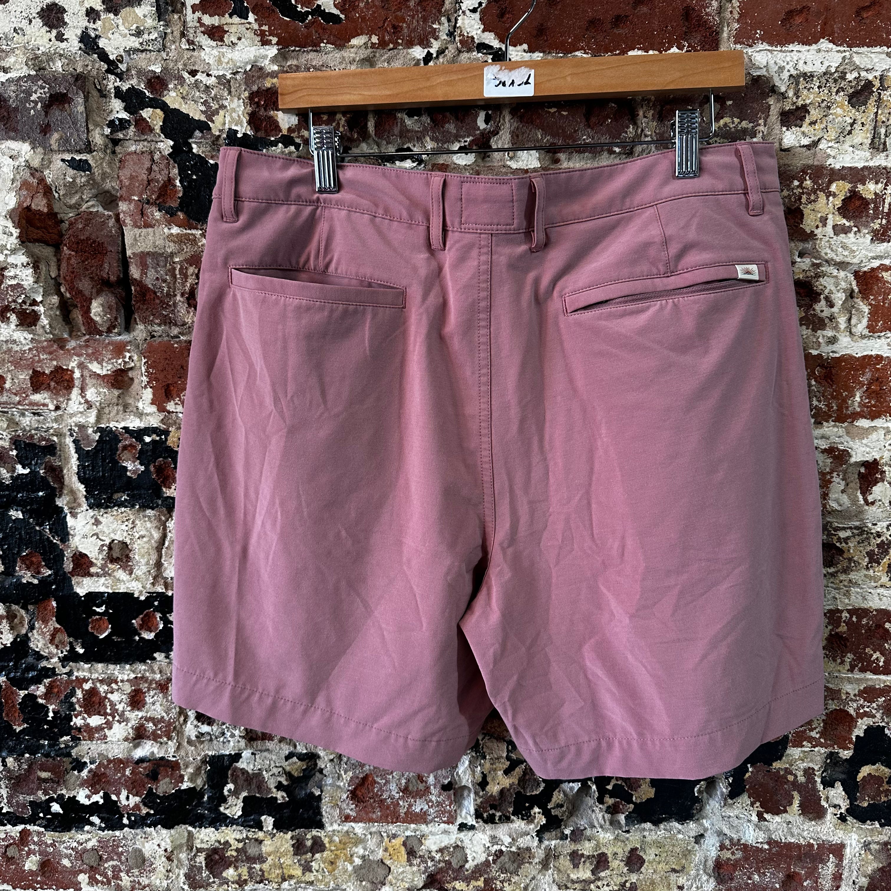 Faherty All Day Shorts Men's Size 36 Pinkish Red belt loops 5" Inseam