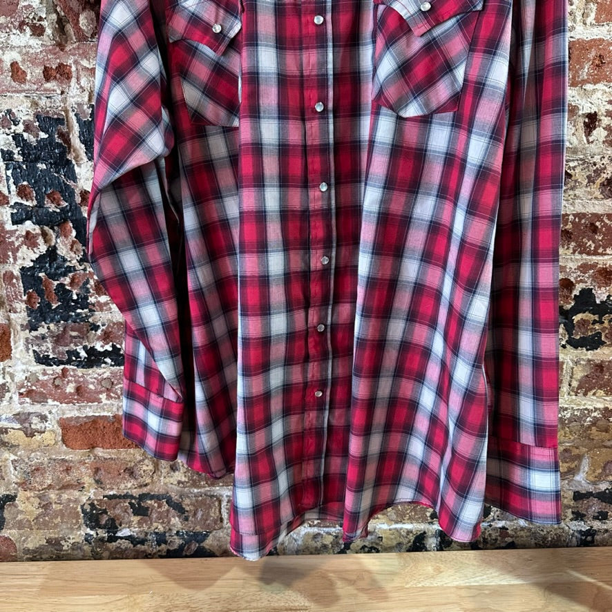 Ely Cattleman Mens 3XL Tall Pearl Snap Western Shirt