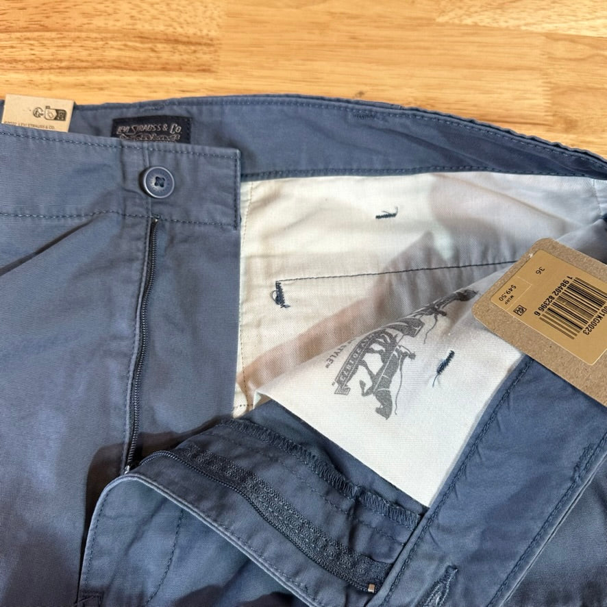Levi's Shorts Mens 36 Cargo Blue Hiking Camping Levis NEW