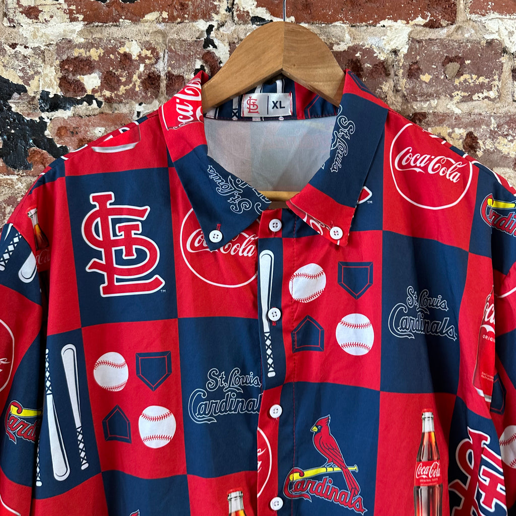 Cardinals Mens XL S/S Button Up