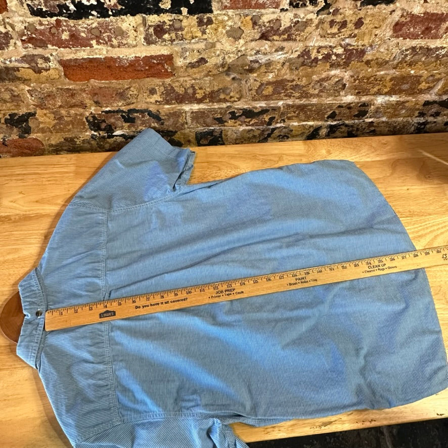 North Face Mens Medium Blue S/S Button Shirt