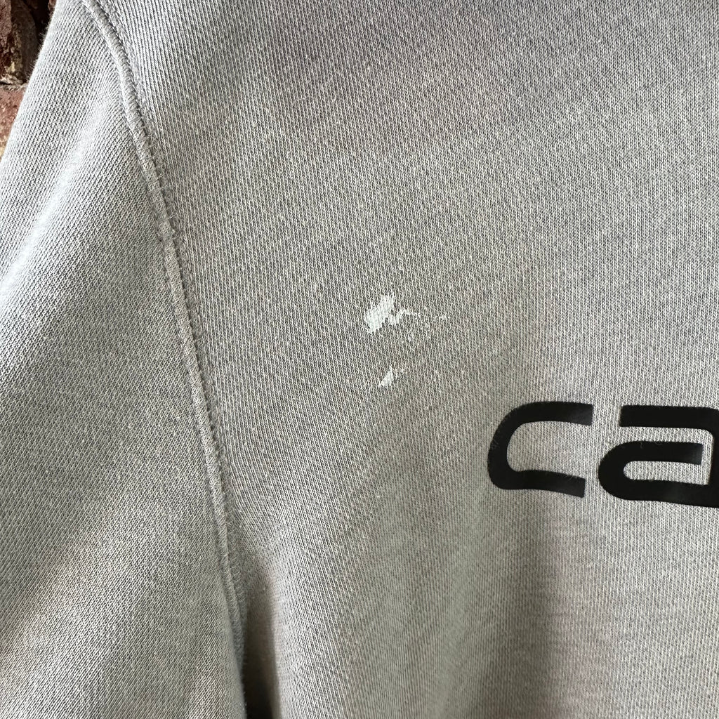 Carhartt Hoodie Sweatshirt Gray Mens Size Large Force Relaxed Fit Spellout