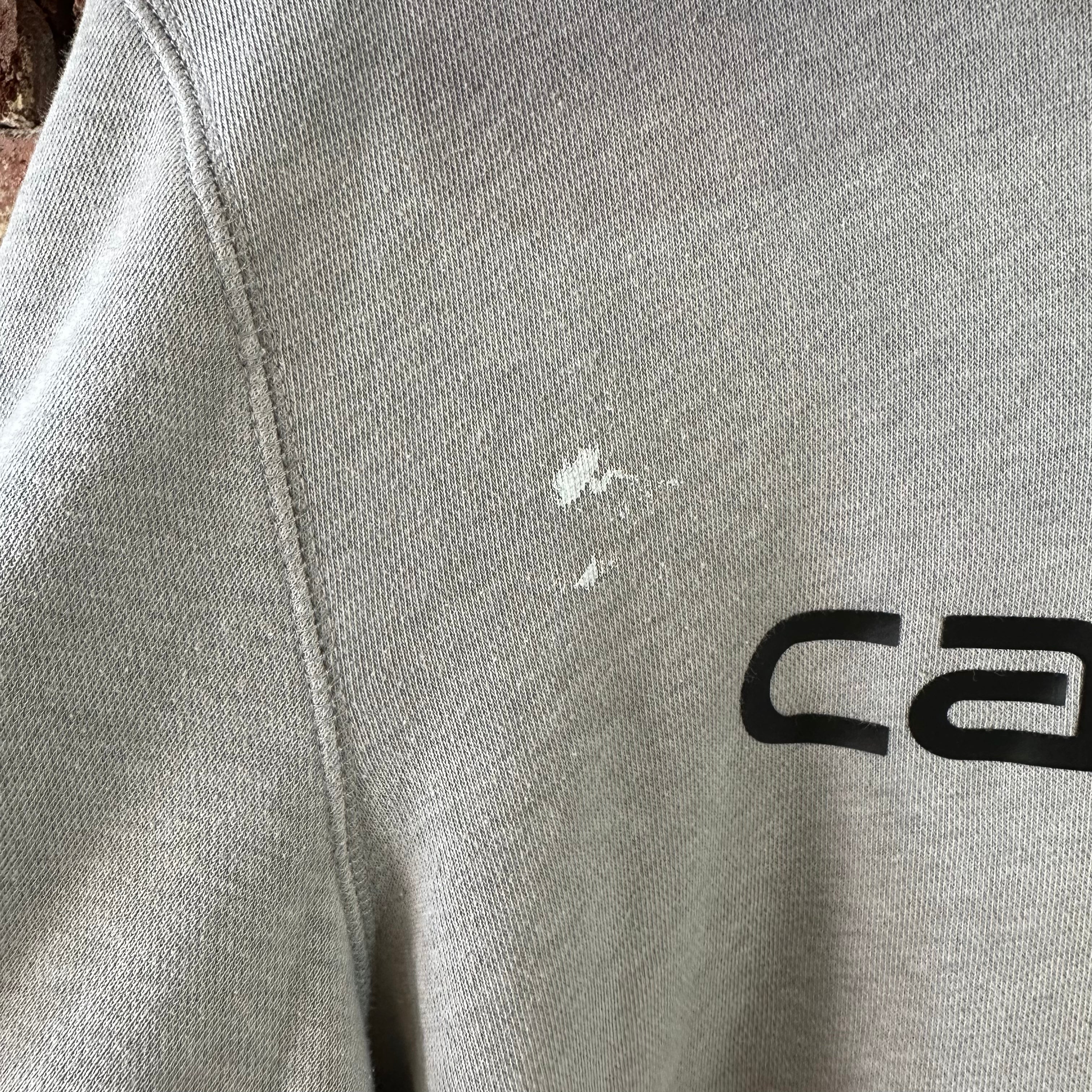 Carhartt Hoodie Sweatshirt Gray Mens Size Large Force Relaxed Fit Spellout