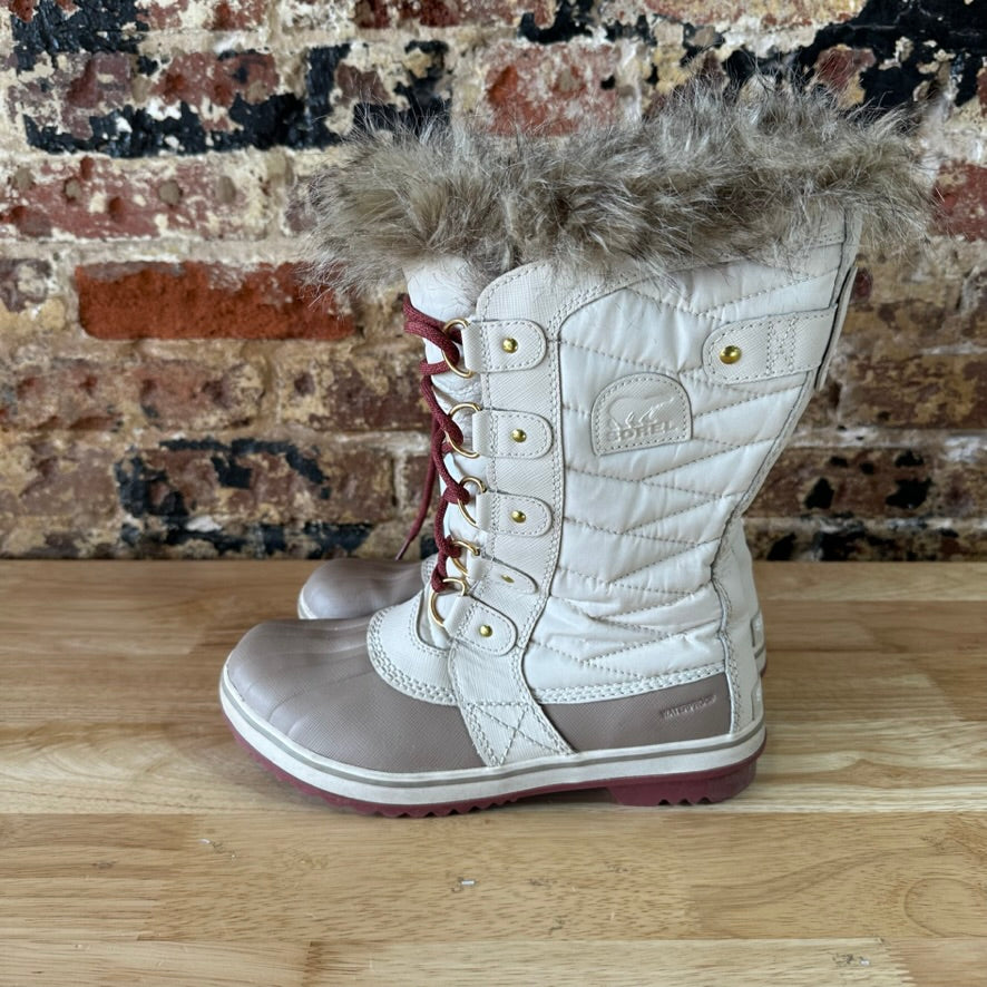 Sorel Tofino II Winter Womens Waterproof Boot Tan White Size 8
