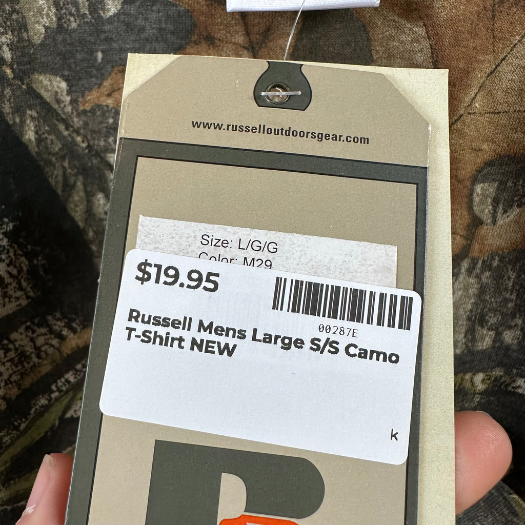 Russell Large S/S Camo T-Shirt NEW