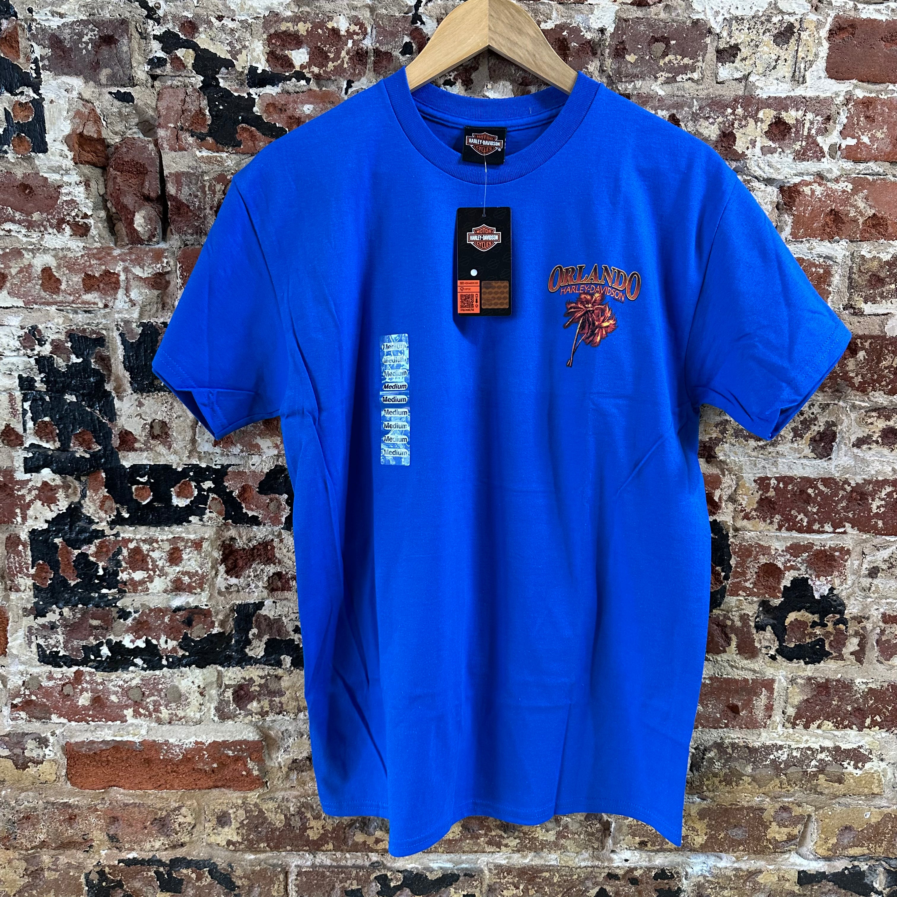 Harley Davidson Men's Medium Short Sleeve Blue T-Shirt