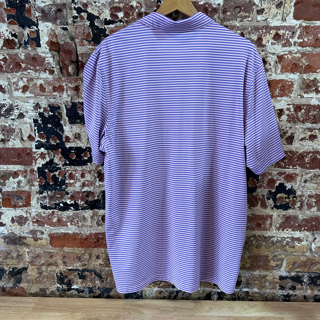 Vineyard Vines Golf Shirt Polo Mens XL Purple Striped Short Sleeve
