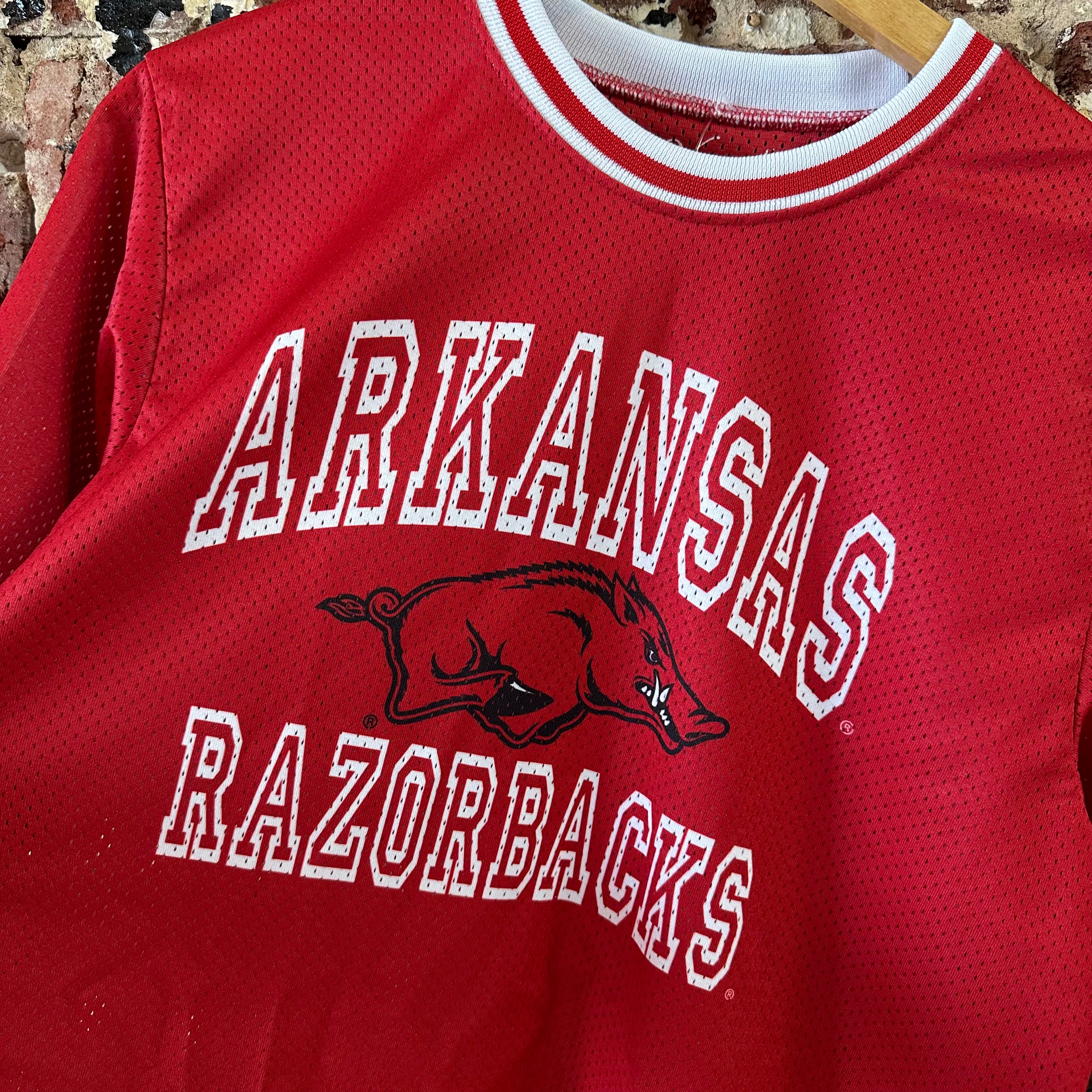 Arkansas Razorbacks Hogs The Victory Jersey Mens Size Large Red Breathable S/S