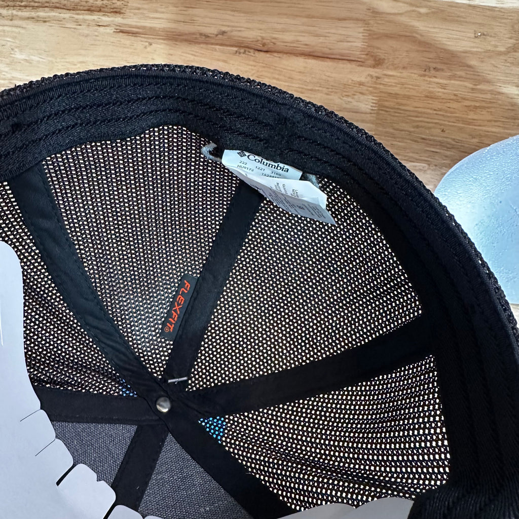 Columbia PFG Hat S/S Black Gray Camo Mesh back Logo NWT