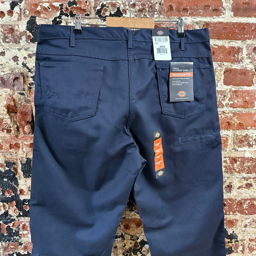 Dickies Men’s Pants 40x30 Blue Relaxed Straight Fit Workwear Utility NEW