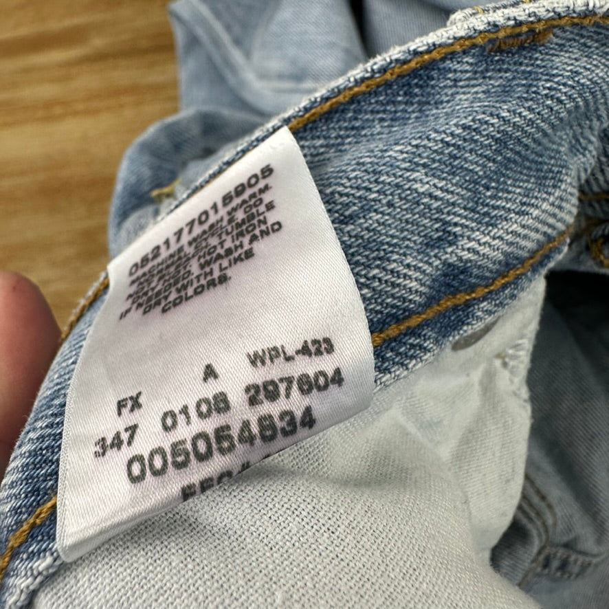 Levis 505 Jeans Mens 38x32 Regular Zip fly (measures 37x30) Blue denim Levi's