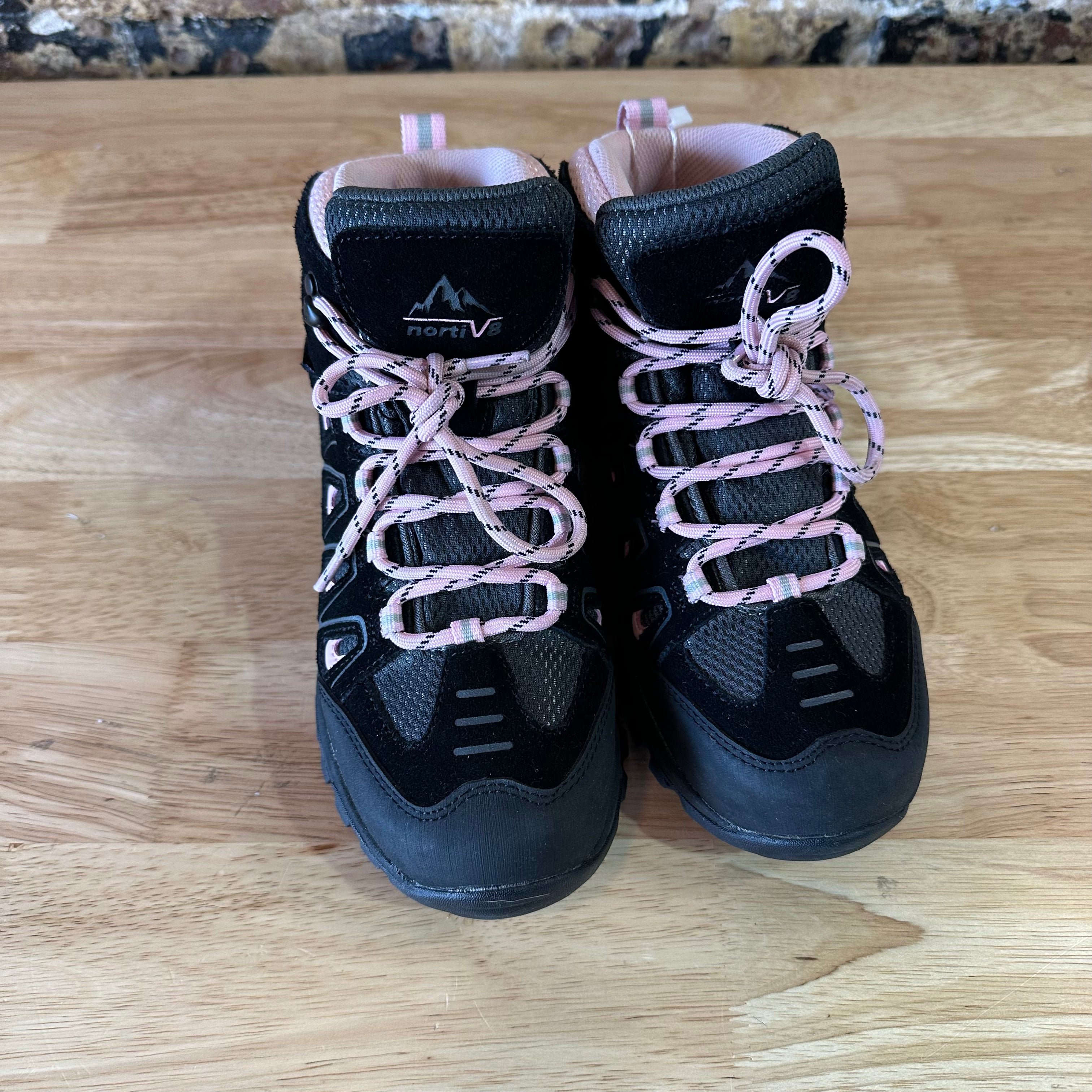 Black and Pink Womens 7 Hiking Boots