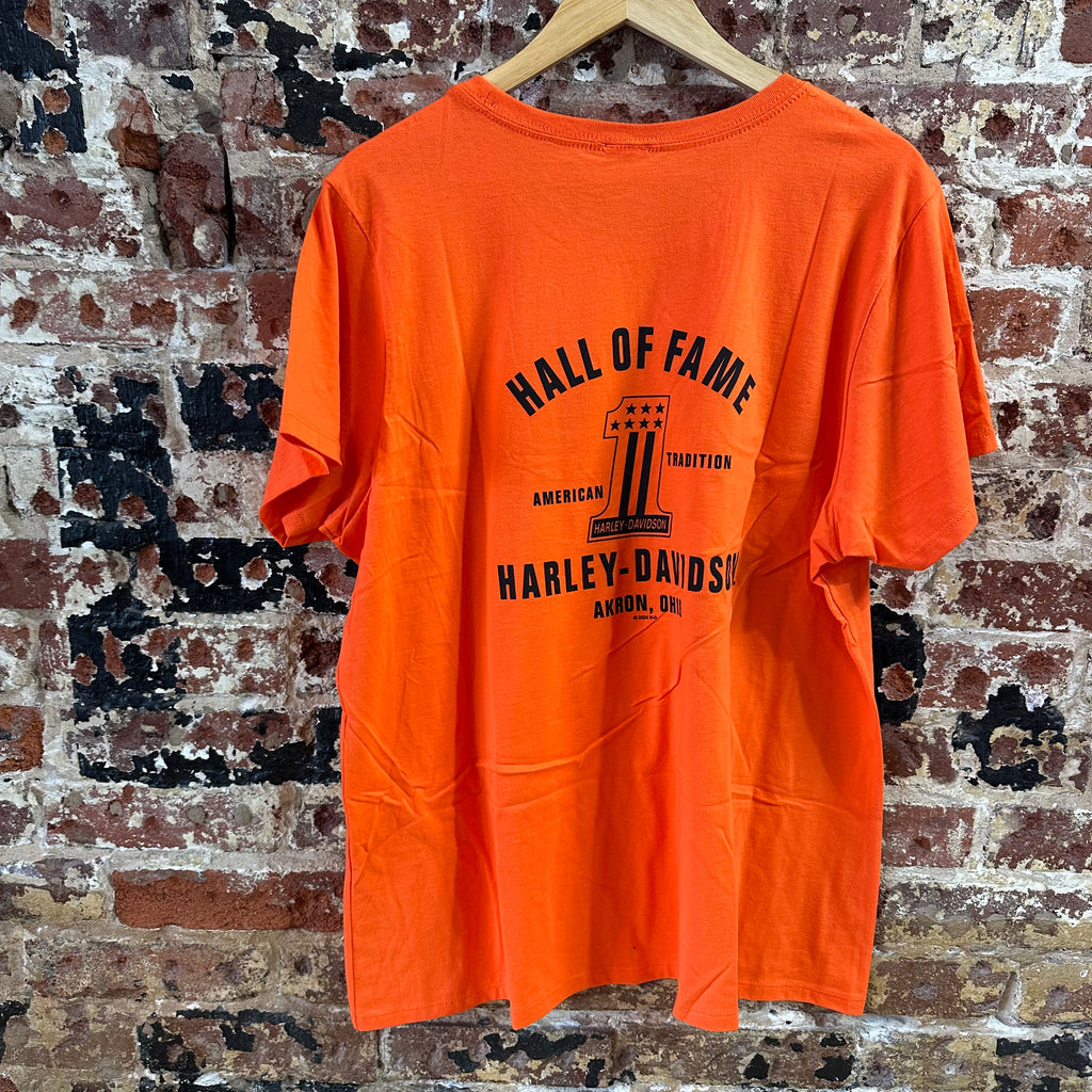 Harley Davidson Women's 2XL Short Sleeve Orange T-Shirt NEW