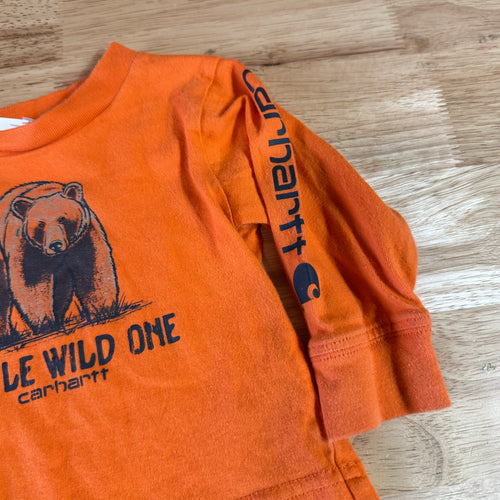 Carhartt Long Sleeve Little Wild One Boys 3M Outdoor Toddler Bear Orange