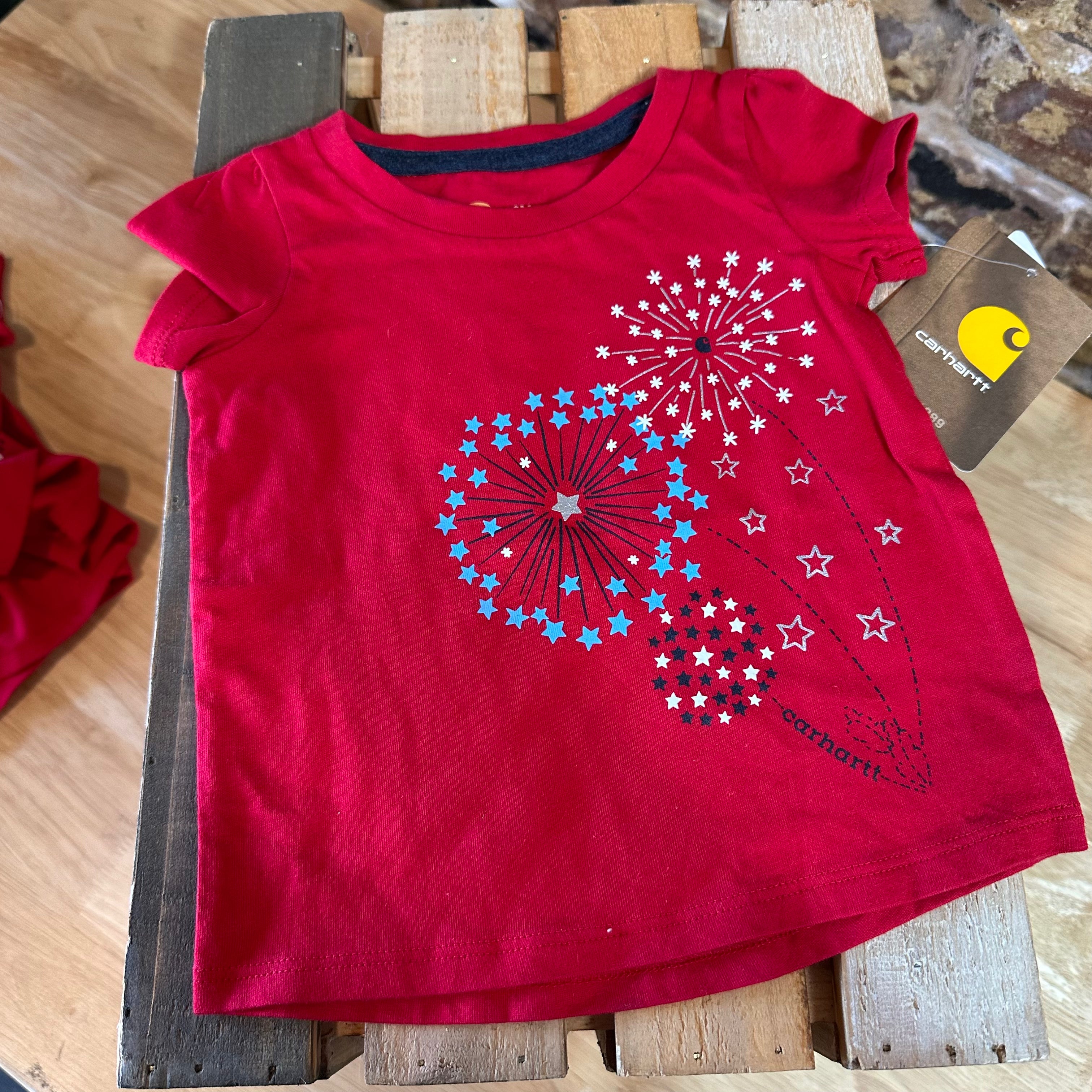 Carhartt Girls 6M Red T-Shirt NEW