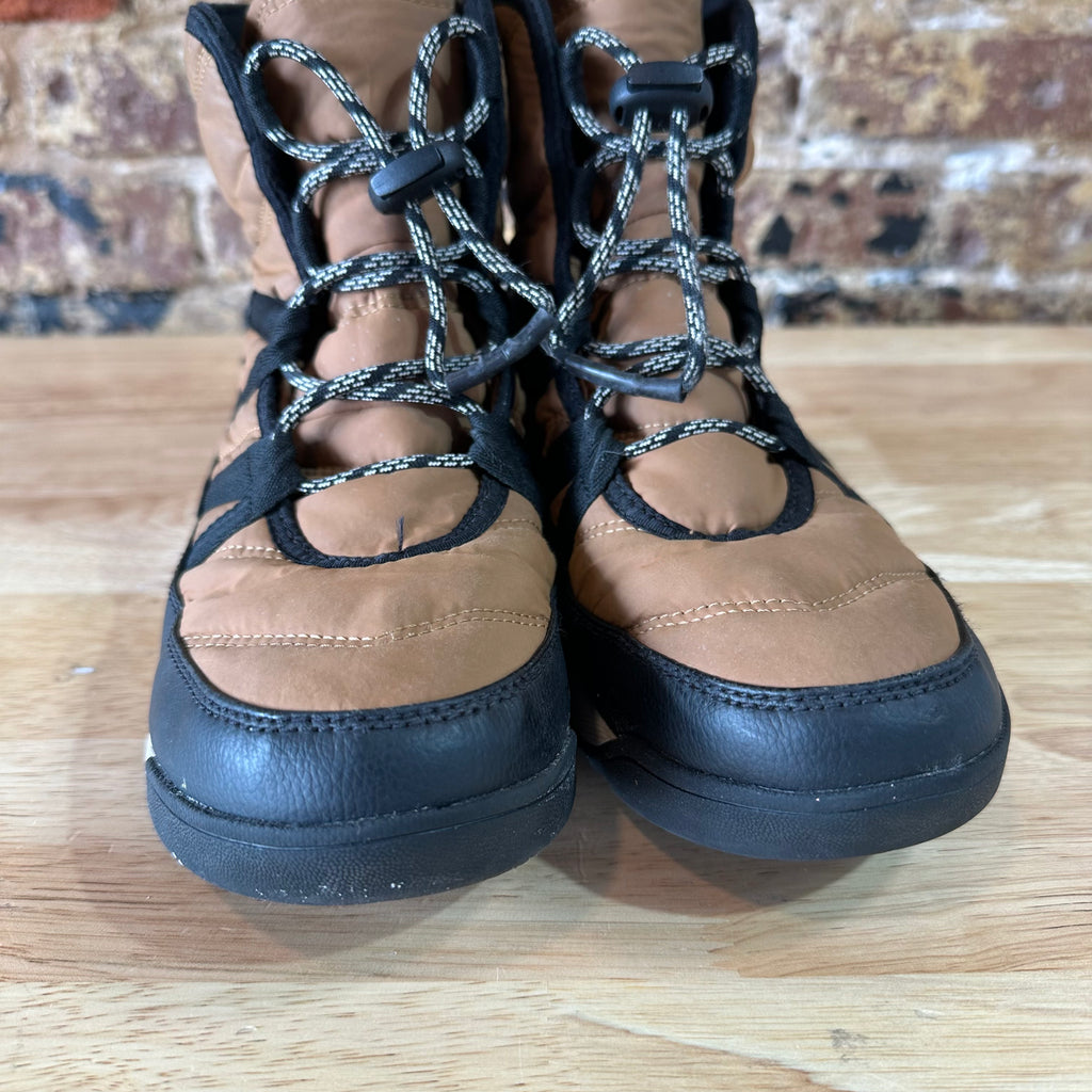 Sorel Whitney II Short Elastic Lace Winter Boots Waterproof Elk Womens 7 Brown