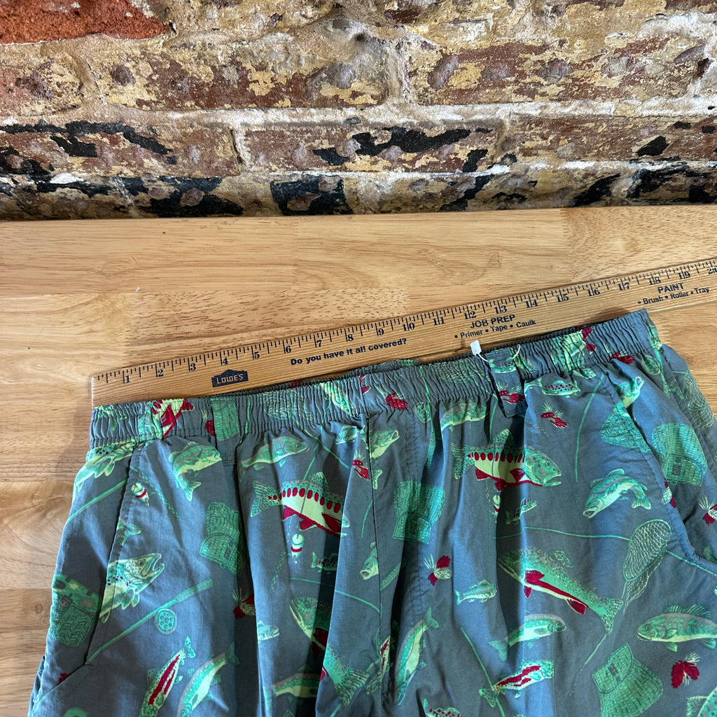 Columbia PFG Swim Mens XL Green Fishing Shorts 5.5 Inch Inseam Fish