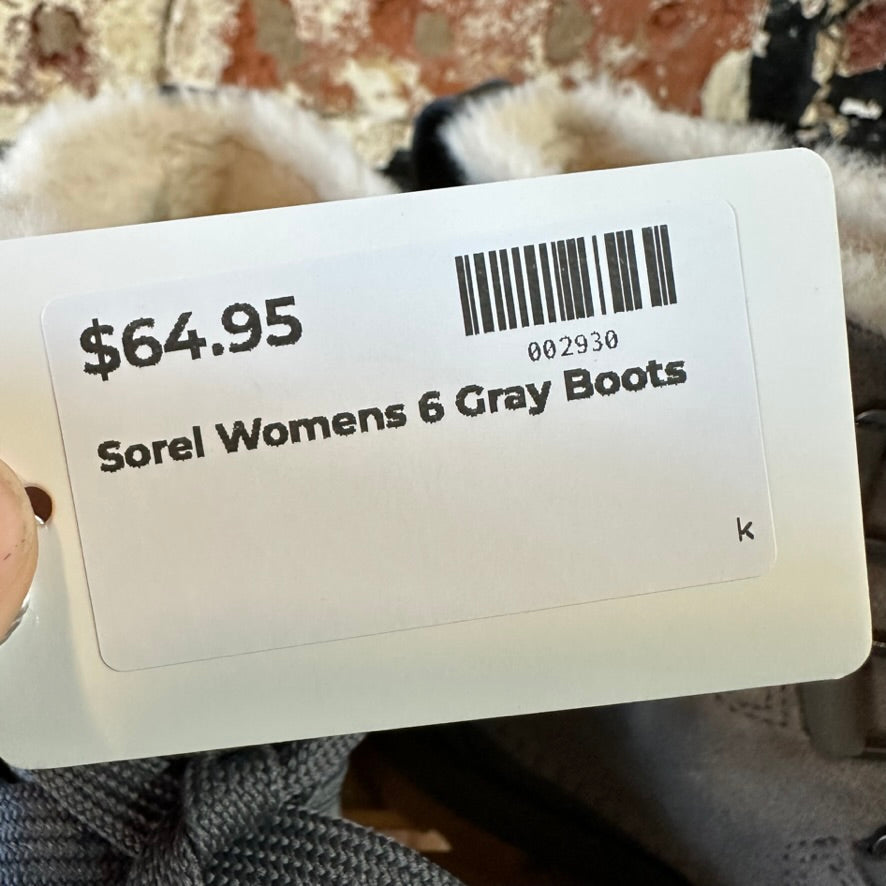 Sorel Gray Boots Woman's 6