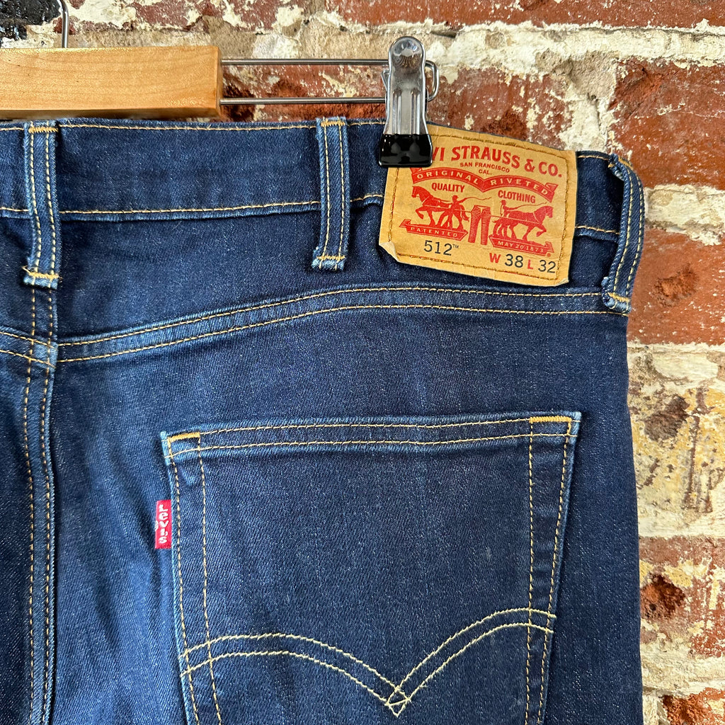 Levis 512 Slim Tapered Jeans Mens 38x32 Blue Modern