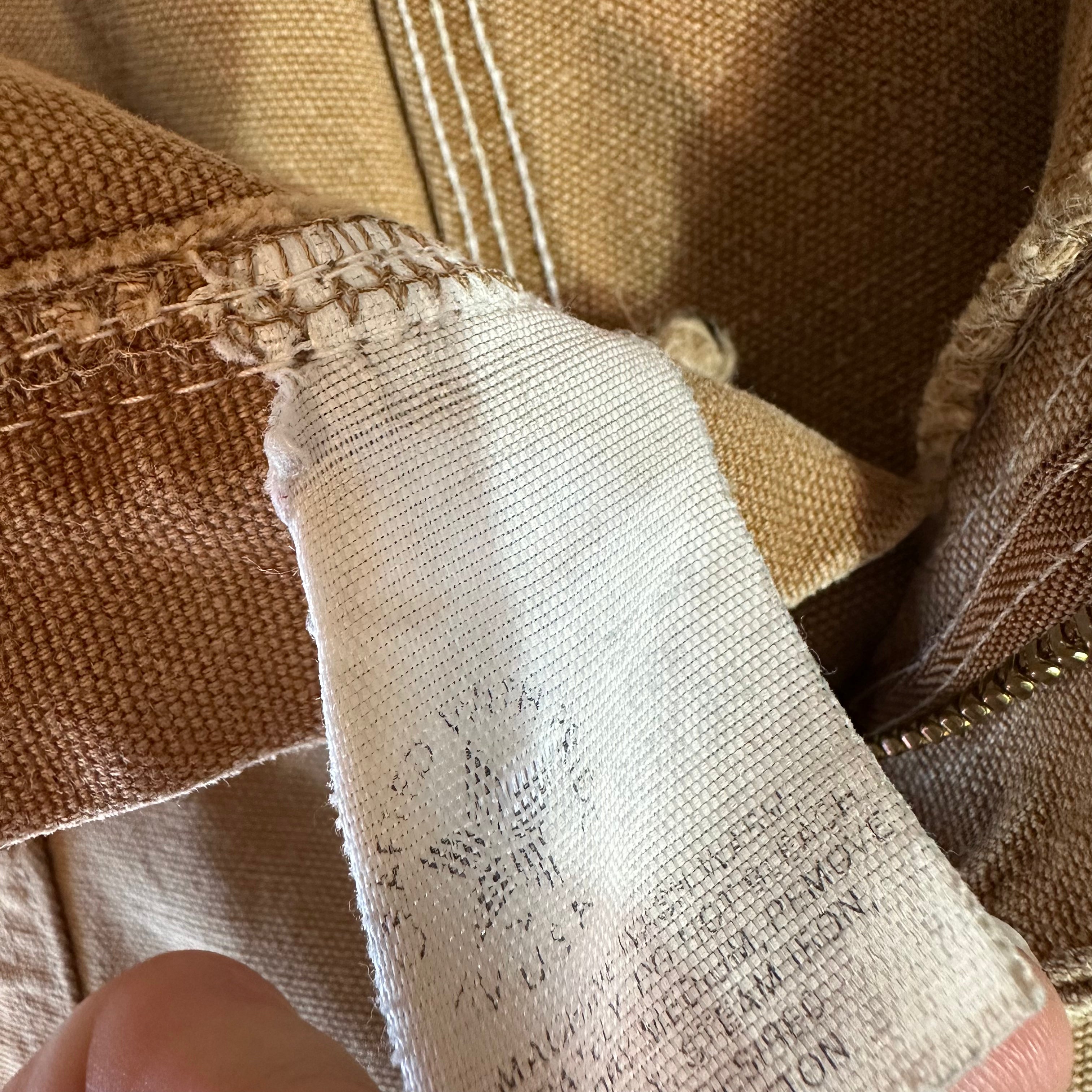 VTG Carhartt 62W Brown Mens 35x32 Double Knee Pants