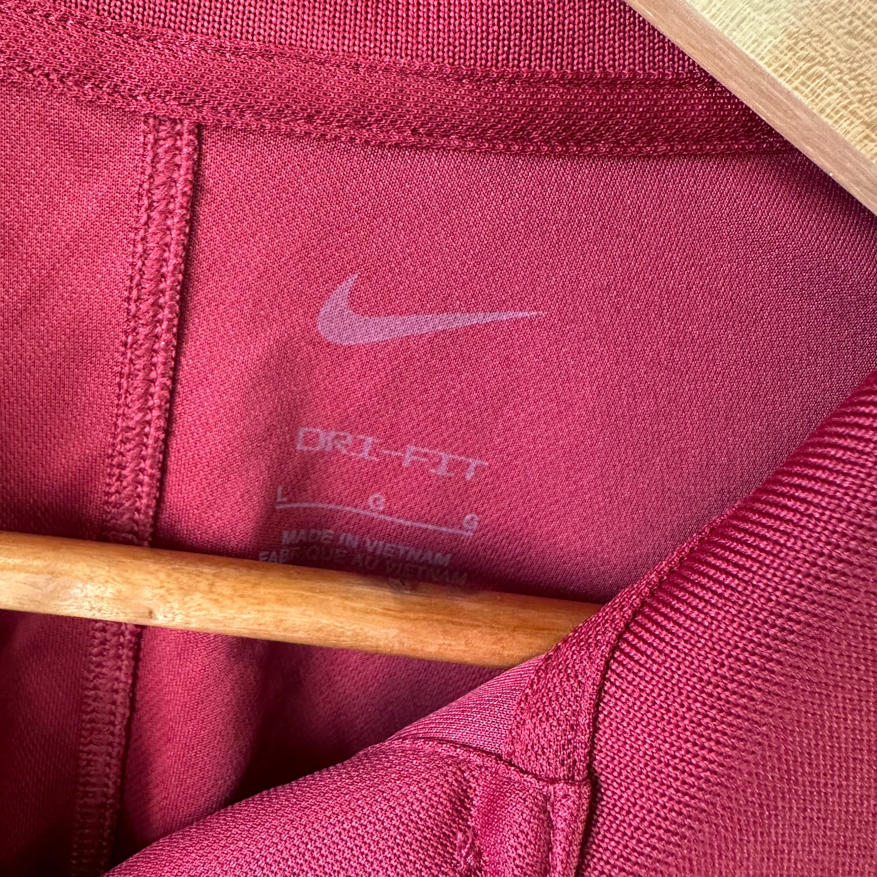 Arkansas Razorbacks Polo Shirt Womens Large Red Dri Fit Short Sleeve