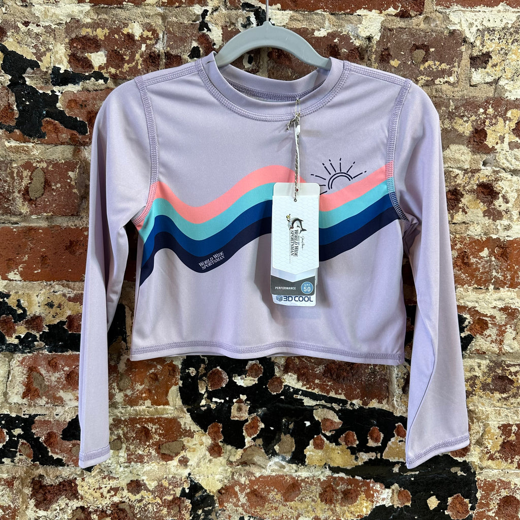 Wide World Sun Defender Long Sleeve T-Shirt Girls Size 4T purple NEW