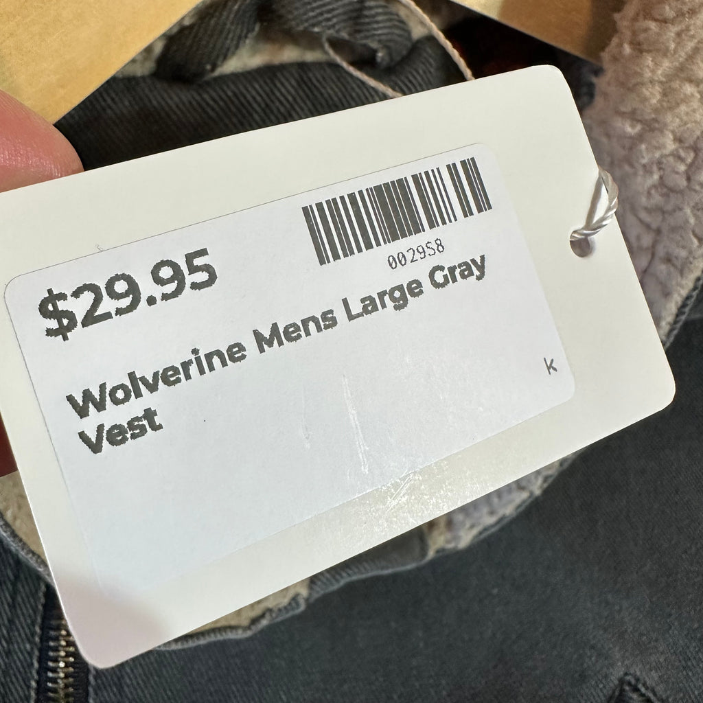 Wolverine Mens Large Gray Vest