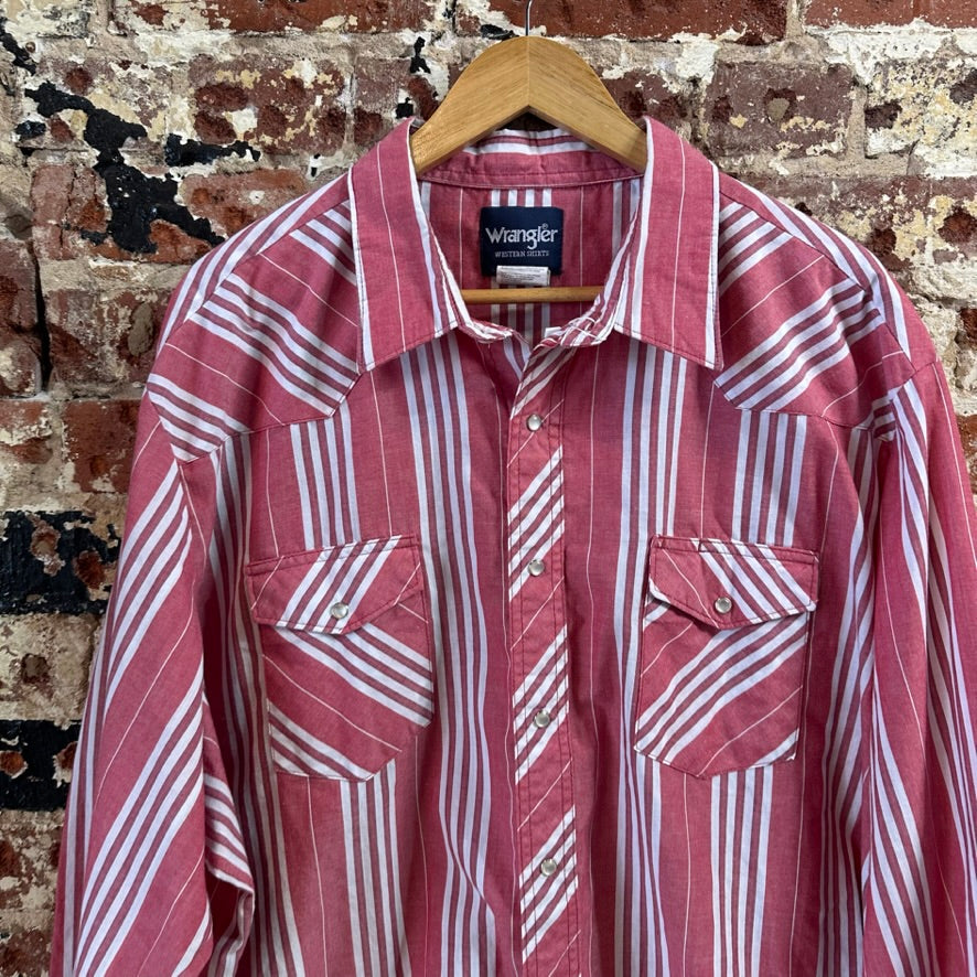 Wrangler Mens 3XL Red Western Shirt