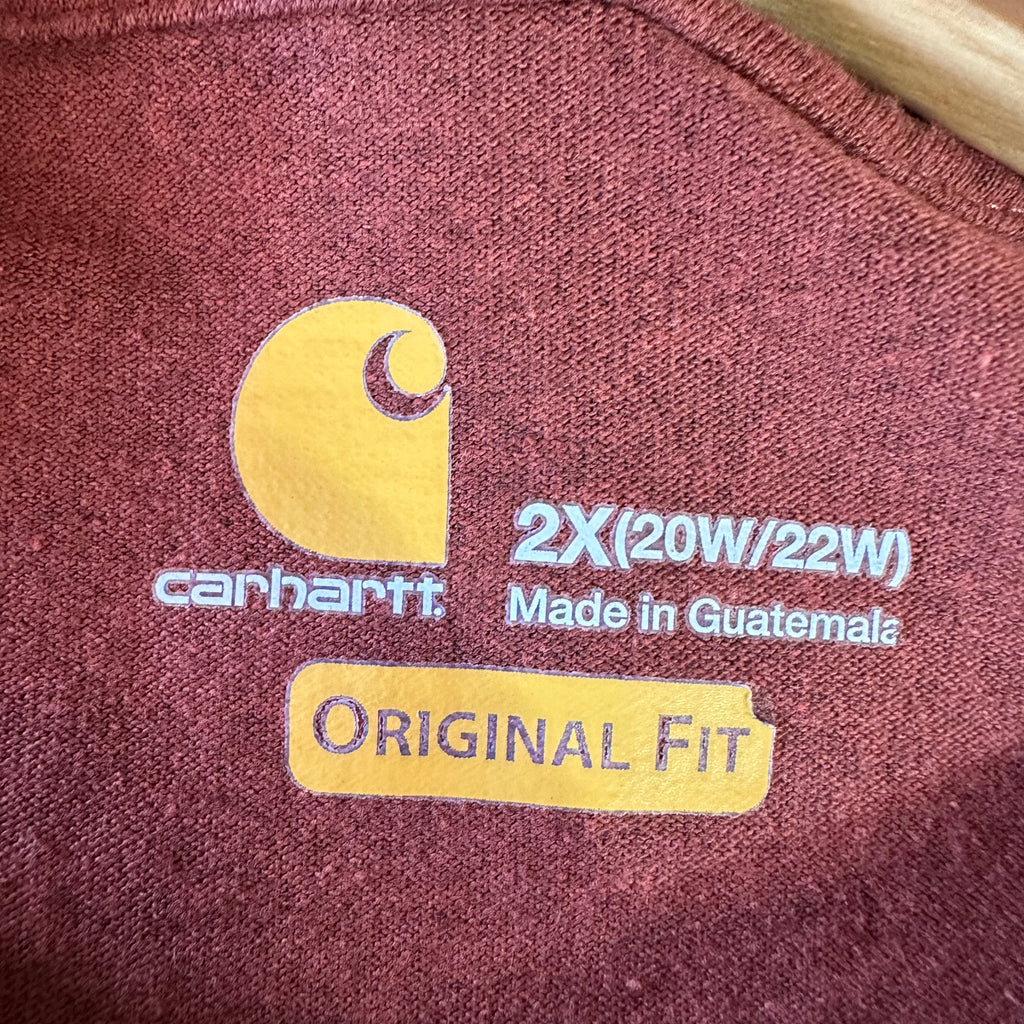 Carhartt T-Shirt Womens 2X (20W-22W) short sleeve Work casual Reddish original
