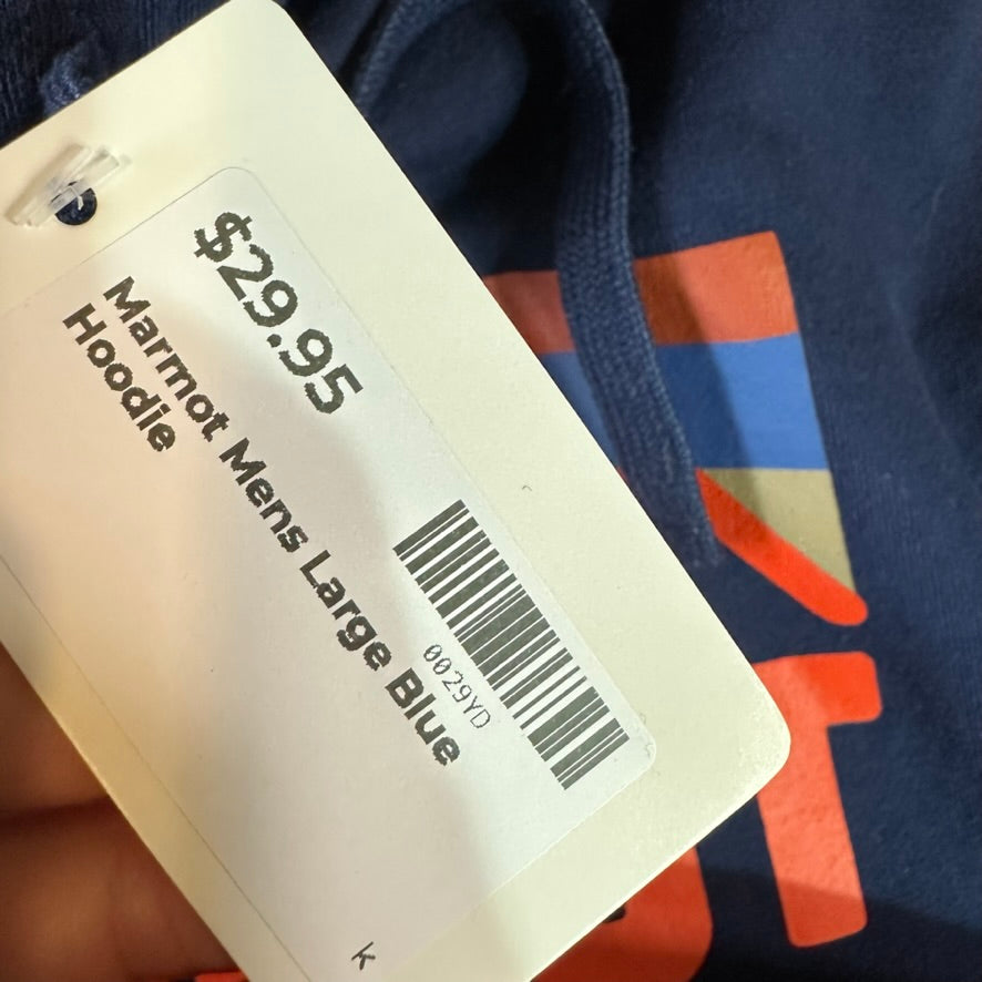 Marmot Mens Large Blue Hoodie