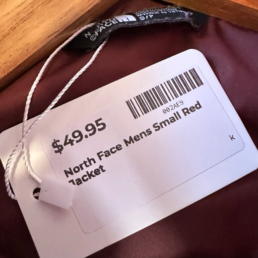 North Face Red Puffer Jacket Mens Small