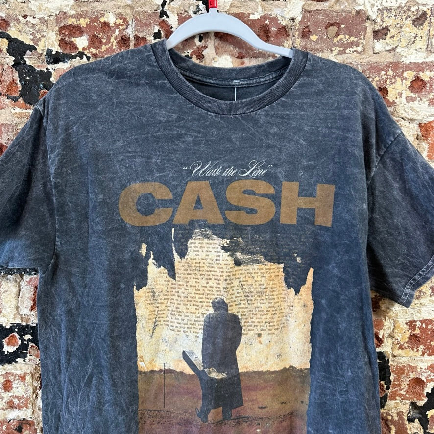Johnny Cash Large Gray S/S T-Shirt