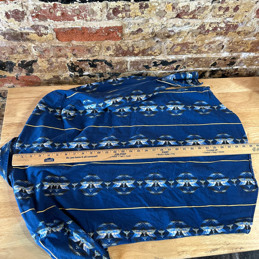 VTG Wrangler Mens Medium Aztec Western Shirt