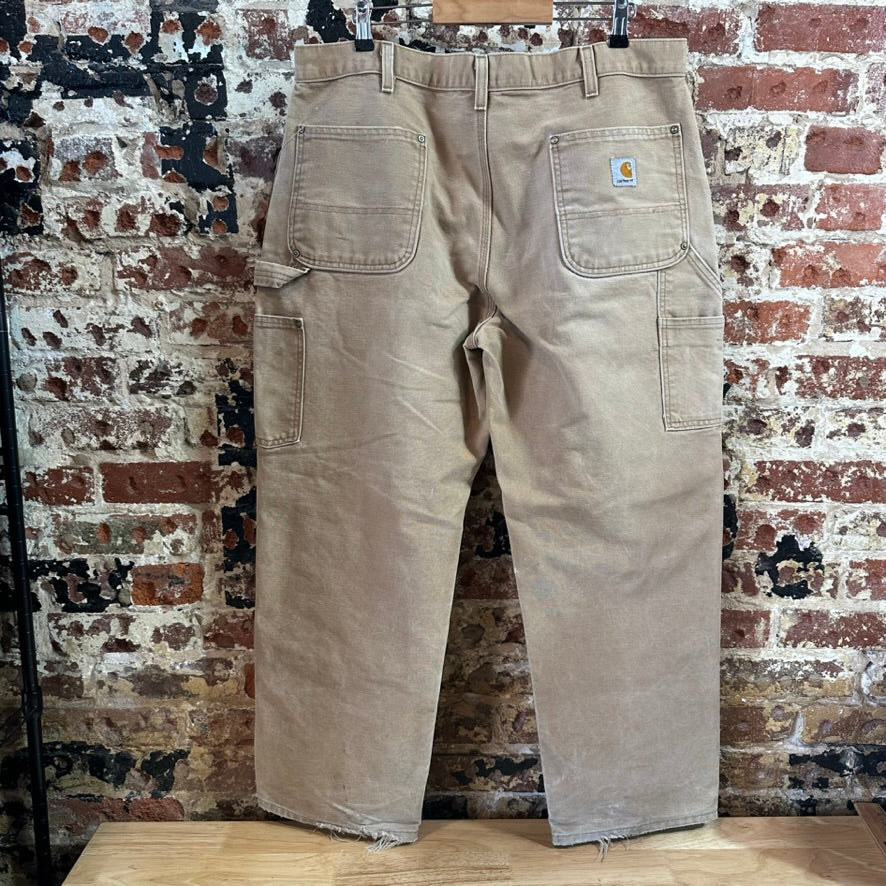 Carhartt B01 BRN Mens 38x32 Double Knee Pants
