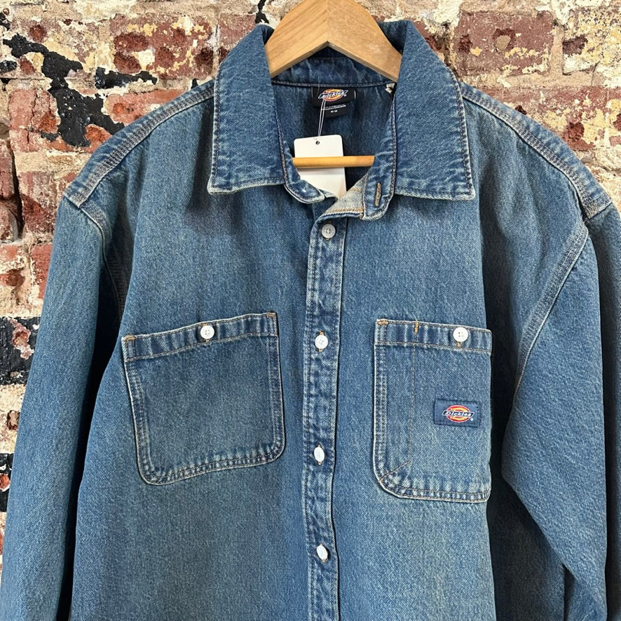 Dickies Mens Medium Jean Jacket Shirt NEW