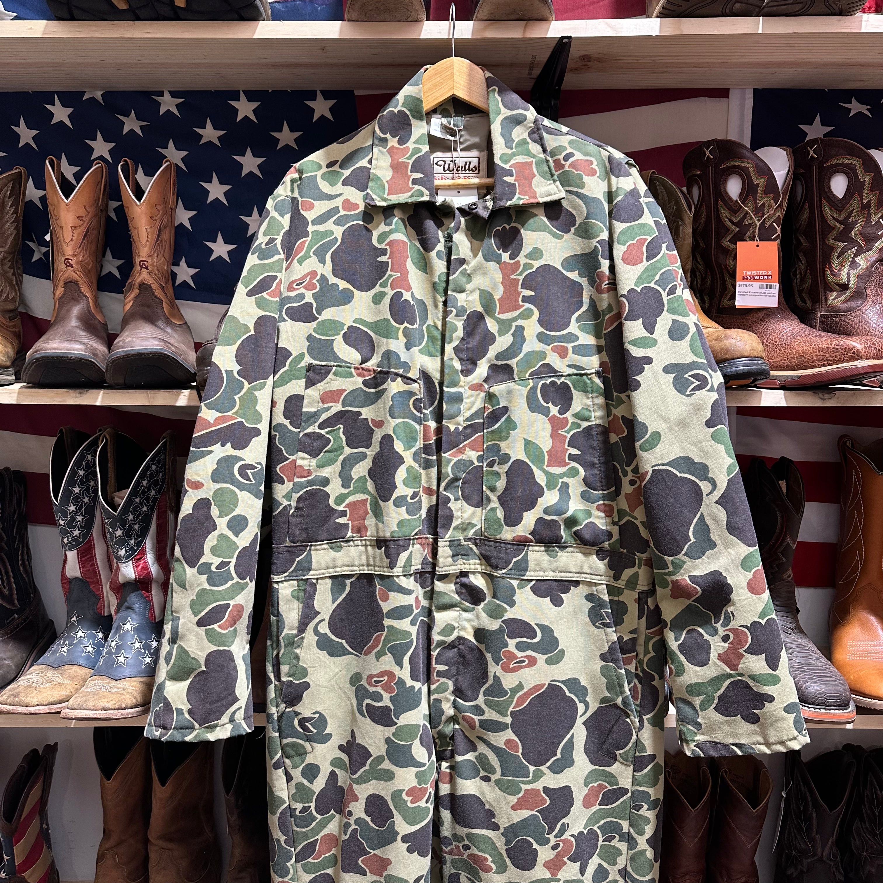 VTG Walls Mens Large Tall Camo Coveralls