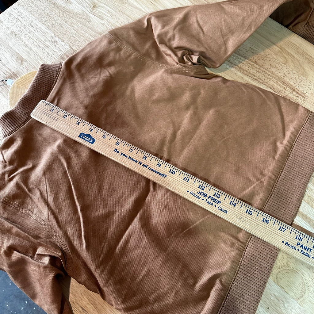 Carhartt Jacket Youth Girls XS (6) Rugged Flex Canvas Bomber Coat NEW Brown